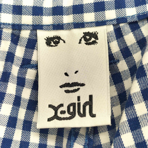 エックスガール X-girl GINGHAM PLAID DOUBLE KNEE WORK PANTS レディース JPN:2