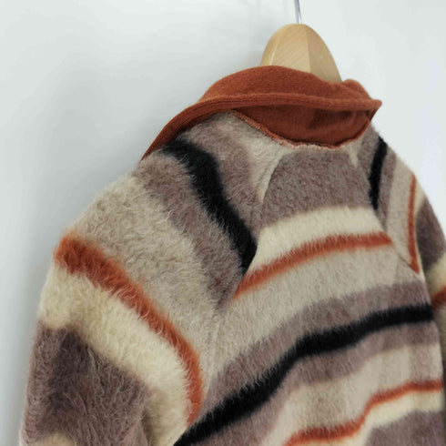 ジェーシーペニー JC Penney 70s ボーダー ラグラン シャギー スキッパー ニットシャツ レディース import:S