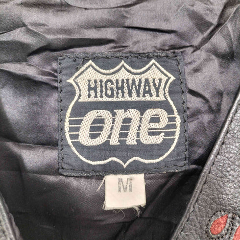 HIGHWAY ONE フリンジ バイカー トライバル レザーベスト メンズ import:M