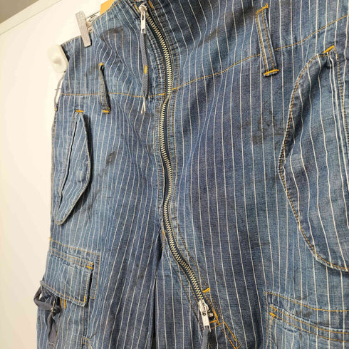 カバンドズッカ CABANE de ZUCCa 00s 04SS Y2K archive ヒッコリーストライプ 変形 パラシュートパンツ メンズ JPN:M