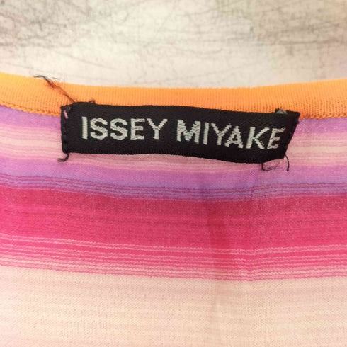 イッセイミヤケ ISSEY MIYAKE ボーダーグラデーションカットソー レディース JPN:M