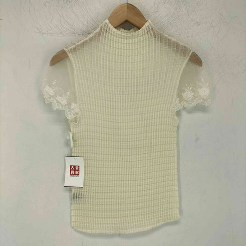 takuya 袖レース プリーツ加工カットソー レディース