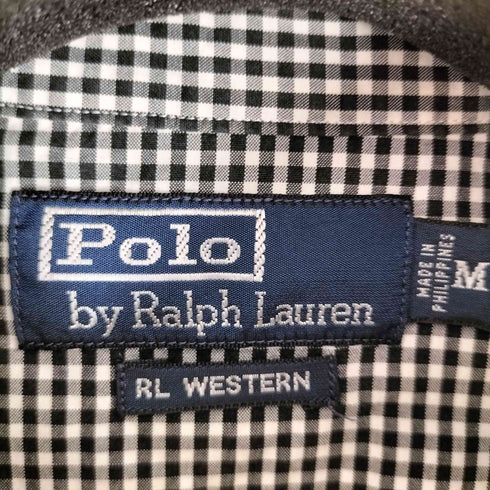 ポロバイラルフローレン Polo by RALPH LAUREN 90S WESTERN ギンガムチェックウエスタンシャツ メンズ import:M