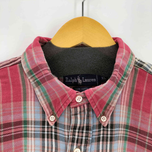 ラルフローレン RALPH LAUREN 90S ポニー刺繍L/S チェックネルシャツ メンズ import:XL