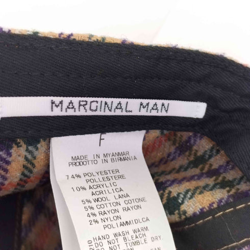 MARGINAL MAN チェック キャップ メンズ FREE