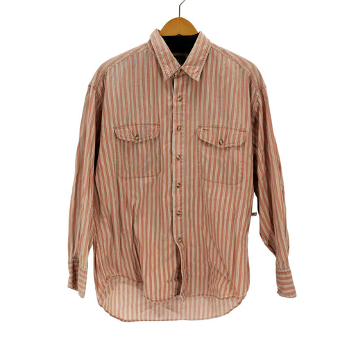 ギャップ Gap 90S OLD 紺タグ コットンストライプシャツ メンズ import:L