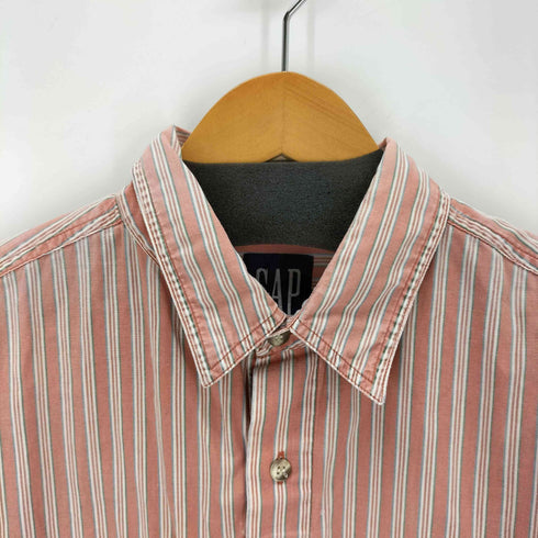 ギャップ Gap 90S OLD 紺タグ コットンストライプシャツ メンズ import:L