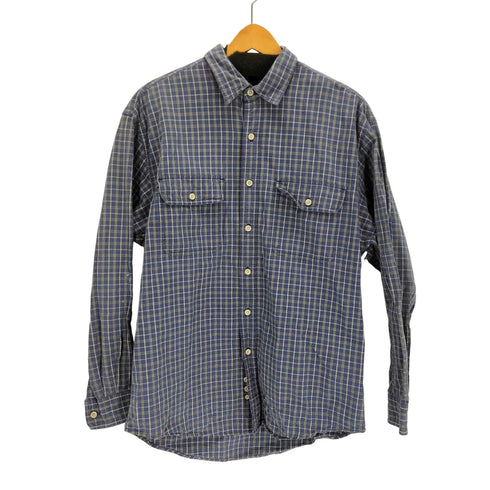 エディーバウアー Eddie Bauer 90-00S 白タグ L/S レギュラーカラーチェックシャツ メンズ import:M