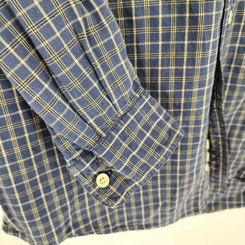 エディーバウアー Eddie Bauer 90-00S 白タグ L/S レギュラーカラーチェックシャツ メンズ import:M