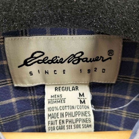 エディーバウアー Eddie Bauer 90-00S 白タグ L/S レギュラーカラーチェックシャツ メンズ import:M