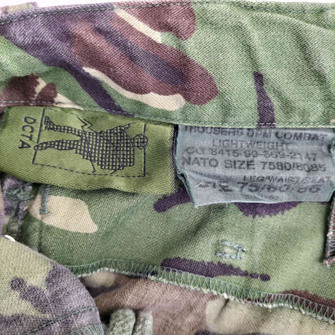 ブリティッシュアーミー BRITISH ARMY 90s 99年会計 イギリス軍 DCTA TROUSERS DPM COMBAT LIGHTWEIGHT DPMカモ ライトウェイト コンバットトラウザー カーゴパンツ メンズ L 75 W80 S96