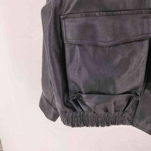 フェイクレザー ジャケット レディース JPN:L