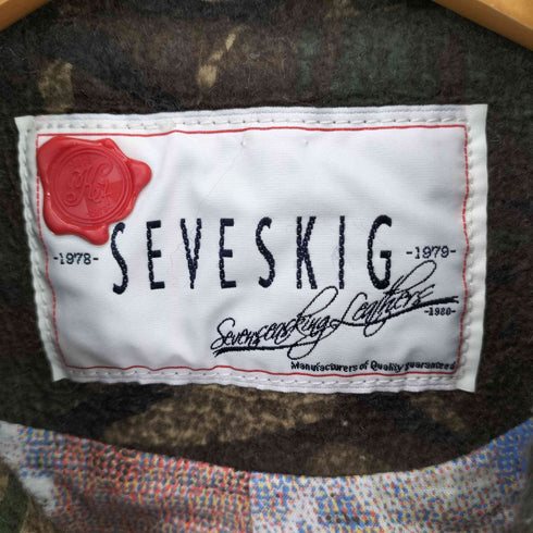 セヴシグ SEVESKIG カモフラ ナイロンコート メンズ M