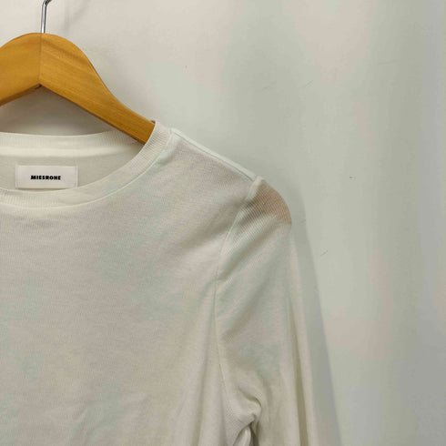 ミースロエ MIESROHE 25SS ツイスト長袖トップス クロップド カットソー プルオーバー レディース ONE SIZE
