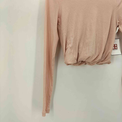 ミースロエ MIESROHE 25SS ツイスト長袖トップス クロップド カットソー プルオーバー レディース ONE SIZE