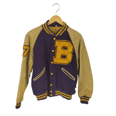 バトウィン BUTWIN 60-70s 本革 ウール スタジャン メンズ 40