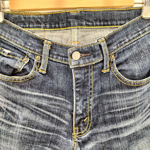 リーバイス Levis Lot705 革パッチ ジップアップ ストレッチ ストレート デニムパンツ レディース 28