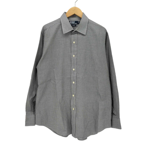 ポロバイラルフローレン Polo by RALPH LAUREN CURHAM ハウンドトゥース チェック L/S レギュラーカラー シャツ メンズ LL 17 1/2