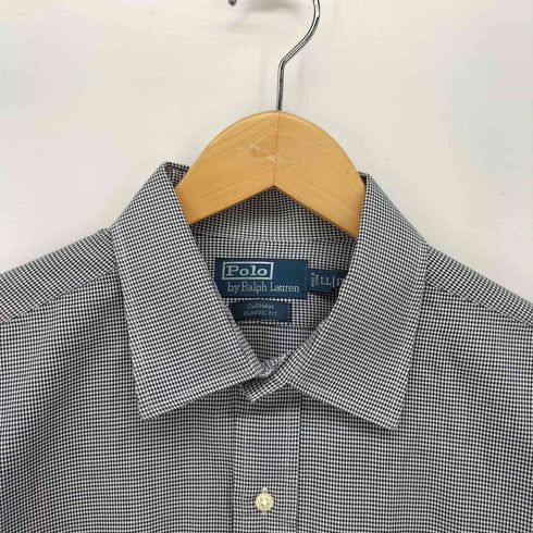 ポロバイラルフローレン Polo by RALPH LAUREN CURHAM ハウンドトゥース チェック L/S レギュラーカラー シャツ メンズ LL 17 1/2