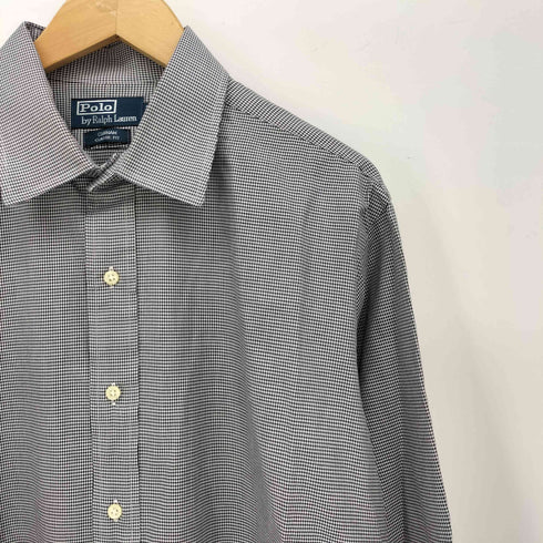 ポロバイラルフローレン Polo by RALPH LAUREN CURHAM ハウンドトゥース チェック L/S レギュラーカラー シャツ メンズ LL 17 1/2