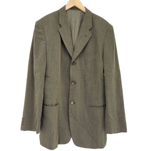 コムサデモードメン COMME CA DU MODE MEN 90s 三つボタン ヘリンボーン柄 テーラードジャケット メンズ JPN:3
