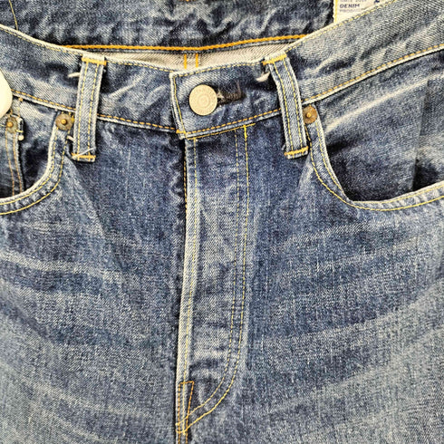 オアスロウ orSlow ボタンフライ 赤耳 セルヴィッチ ストレートデニムパンツ メンズ S