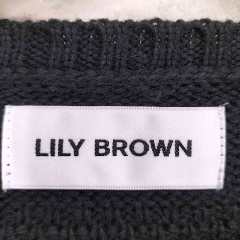 リリーブラウン Lily Brown ケーブルニットプルオーバー レディース ONE SIZE
