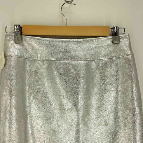 ザラ ZARA メタリックペンシルタイトスカート レディース S