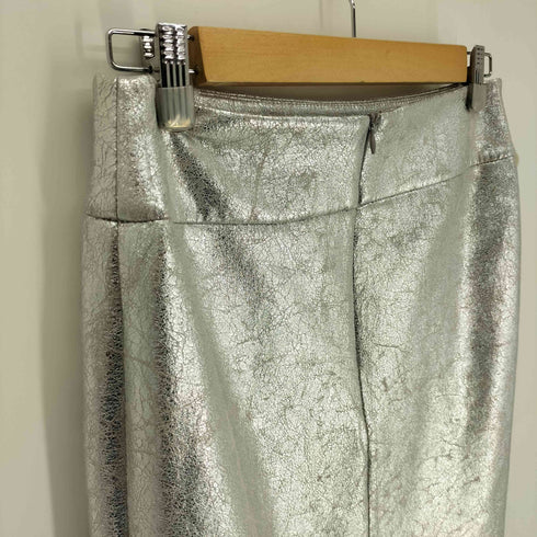 ザラ ZARA メタリックペンシルタイトスカート レディース S