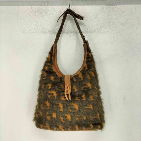 wilma spagli レザー ファーハンドバッグ レディース
