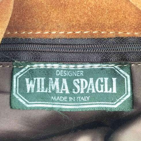 wilma spagli レザー ファーハンドバッグ レディース