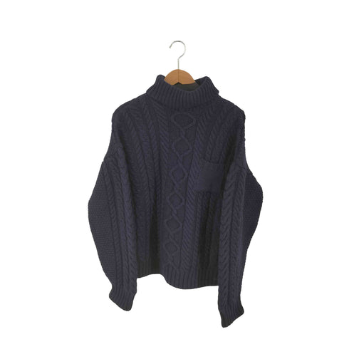 Guernsey Woollens イギリス製 ウール タートルネック ニット メンズ import:M