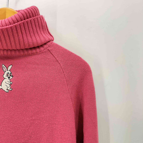 キャンディストリッパー Candy Stripper ワンポイント ウサギ 刺繍 タートルネック ニット レディース JPN:2