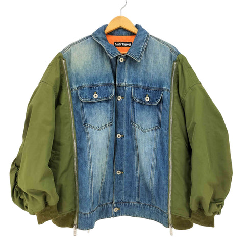 キャンディストリッパー Candy Stripper COMBINED DENIM BLOUSON デニム MA-1 ドッキング ジャケット レディース JPN:2