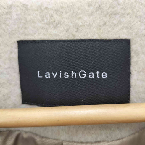 Lavish Gate サイドベルト ノーカラー ウールトレンチコート レディース FREE