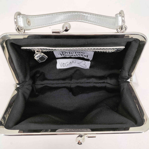 ヴィヴィアンウエストウッド Vivienne Westwood オーブ メタル プレート がま口 ハンド バッグ レディース