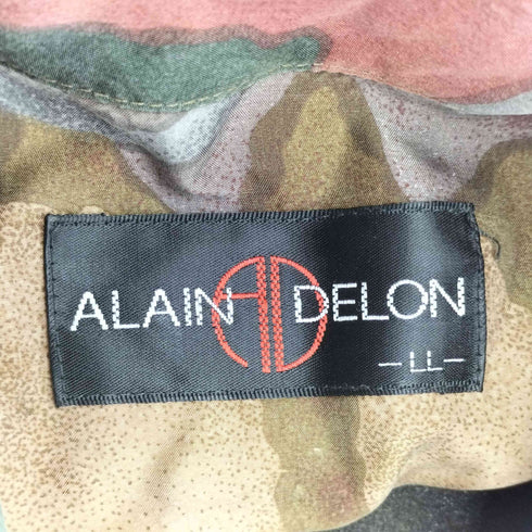 アランドロン ALAIN DELON 総柄 L/S シルク シャツ メンズ LL