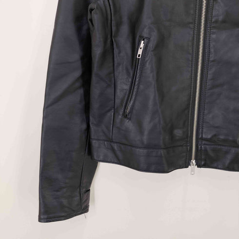 サムシング SOMETHING フェイクレザー シングル ライダースジャケット メンズ L