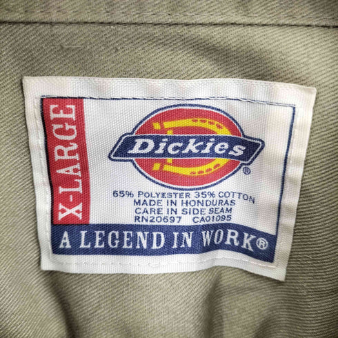 ディッキーズ Dickies L/S フラップポケット ワークシャツ メンズ JPN:XL