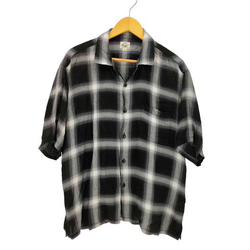 ゴールドトウヨウエンタープライズ GOLD 東洋エンタープライズ RAYON CHECK OPEN SHIRT オンブレ チェック オープンカラー S/S シャツ メンズ import:M