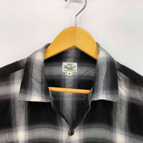 ゴールドトウヨウエンタープライズ GOLD 東洋エンタープライズ RAYON CHECK OPEN SHIRT オンブレ チェック オープンカラー S/S シャツ メンズ import:M