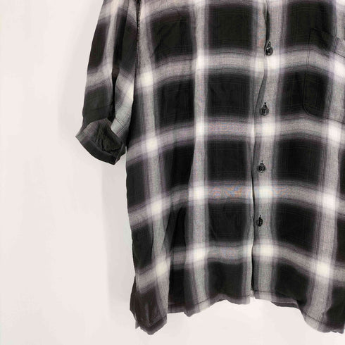 ゴールドトウヨウエンタープライズ GOLD 東洋エンタープライズ RAYON CHECK OPEN SHIRT オンブレ チェック オープンカラー S/S シャツ メンズ import:M