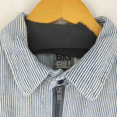 ビッグビル BIG BILL ヒッコリーストライプ ハーフジップ S/S ワークシャツ メンズ