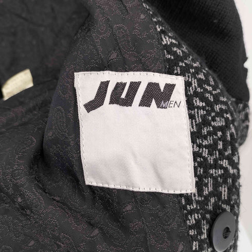 ジュンメン JUN MEN 幾何学柄 ダブルジャケット メンズ