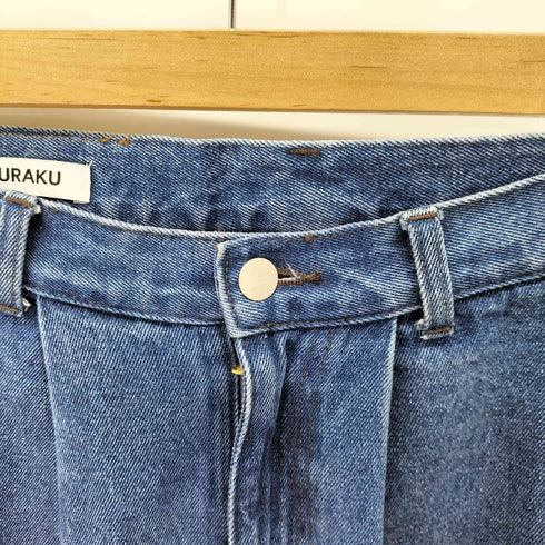 LURAKU ルラク tuck wide denim pants タック ワイド デニム パンツ 濃紺 メンズ JPN:S