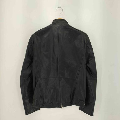 BG やぎ革 ゴートレザー シングルライダースジャケット メンズ JPN:M