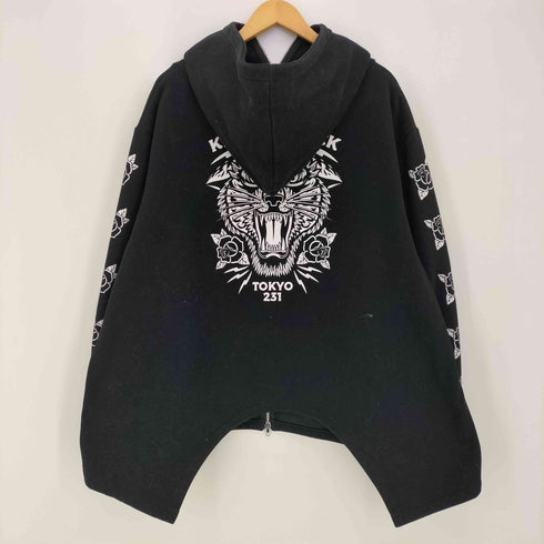 ケリークロージング KRY CLOTHING KISSRICHYACK 両面プリント ダブルジップアップパーカー メンズ