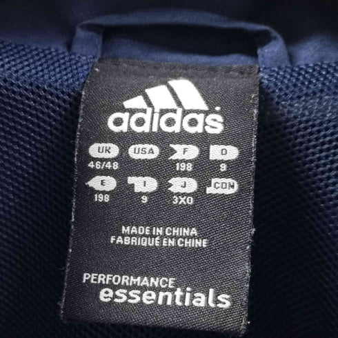 アディダス adidas 10S CLIMALITE essntials パフォーマンスロゴ 刺繍 アーム スリーストライプ トラック ジャケット ジャージ ビッグサイズ メンズ 3XO