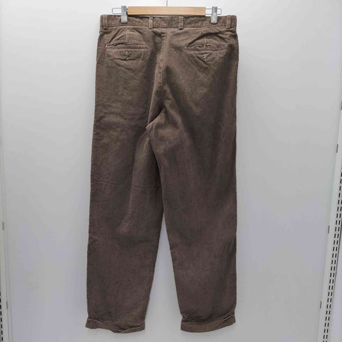 クラブルーム CLUB ROOM 2タック ワイド コーデュロイ コーズ パンツ 裾ダブル メンズ 34×32