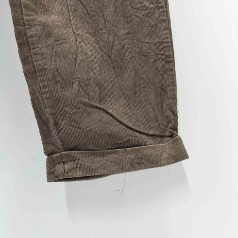 クラブルーム CLUB ROOM 2タック ワイド コーデュロイ コーズ パンツ 裾ダブル メンズ 34×32